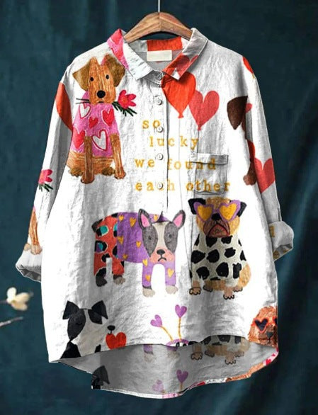 Cali | Hundekunst T-Shirt mit langen Ärmeln