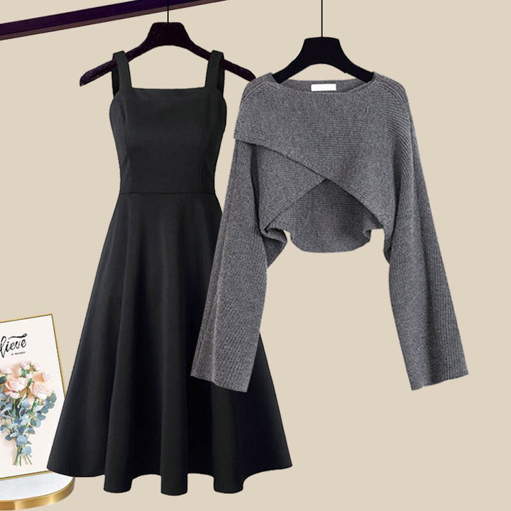 Emily | Modisches Strickkleid Set für Damen mit Rundhalsausschnitt