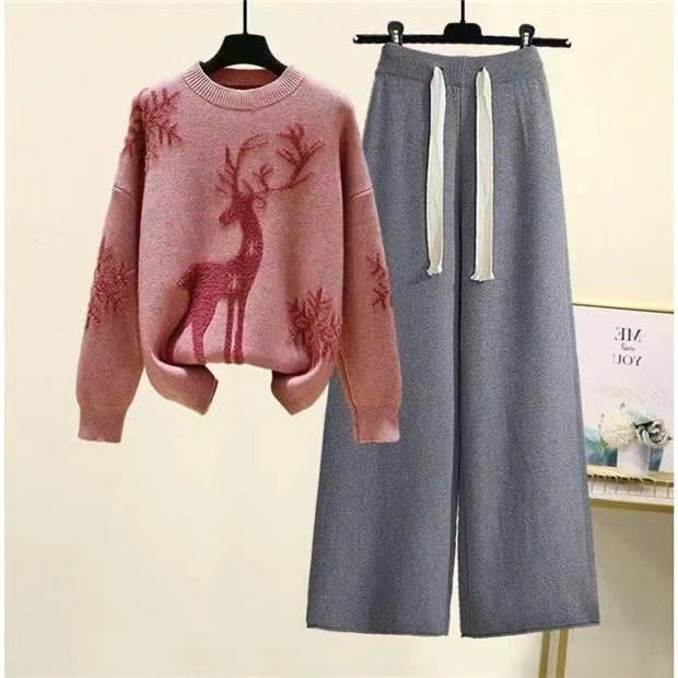 SENTA | Modisches Plus-Size Strickset für Damen mit Sternenmuster