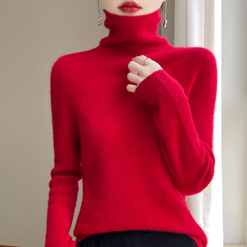 Damen Rollkragenpullover Slim Fit
