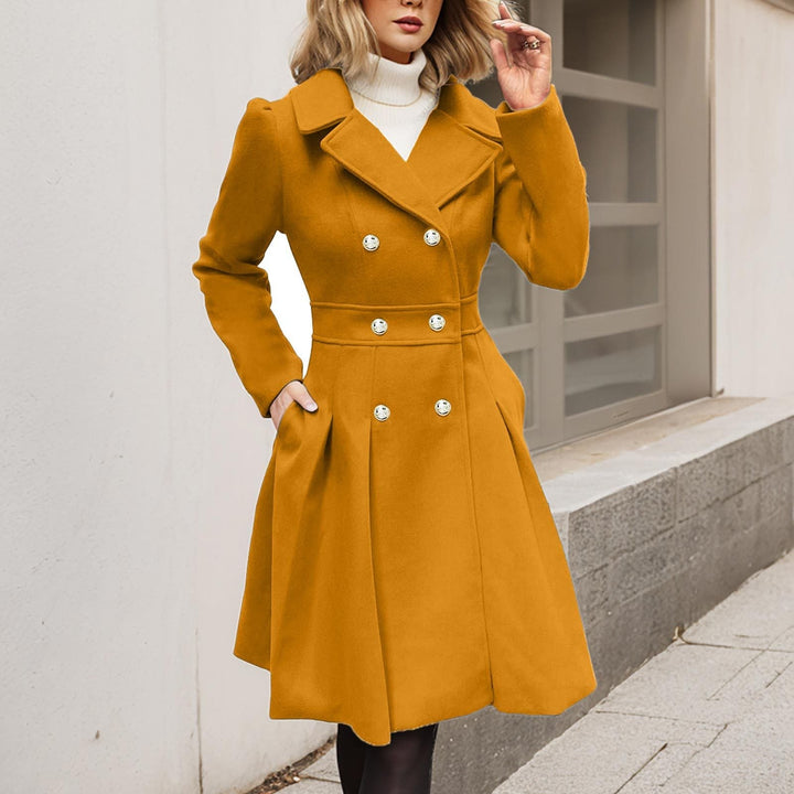Damen Langarm-Longline-Mantel mit Taschen