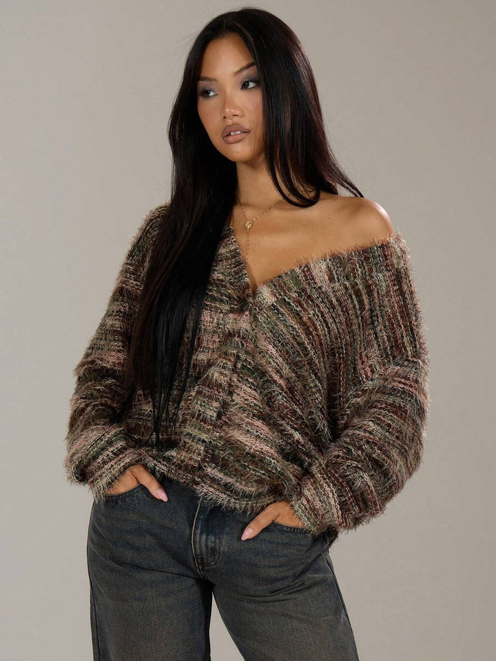 Damen Langarmpullover Oversized