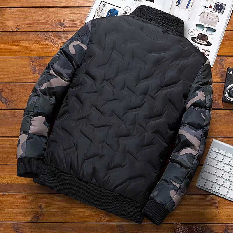 Herren Bomberjacke mit langen Ärmeln und Taschen