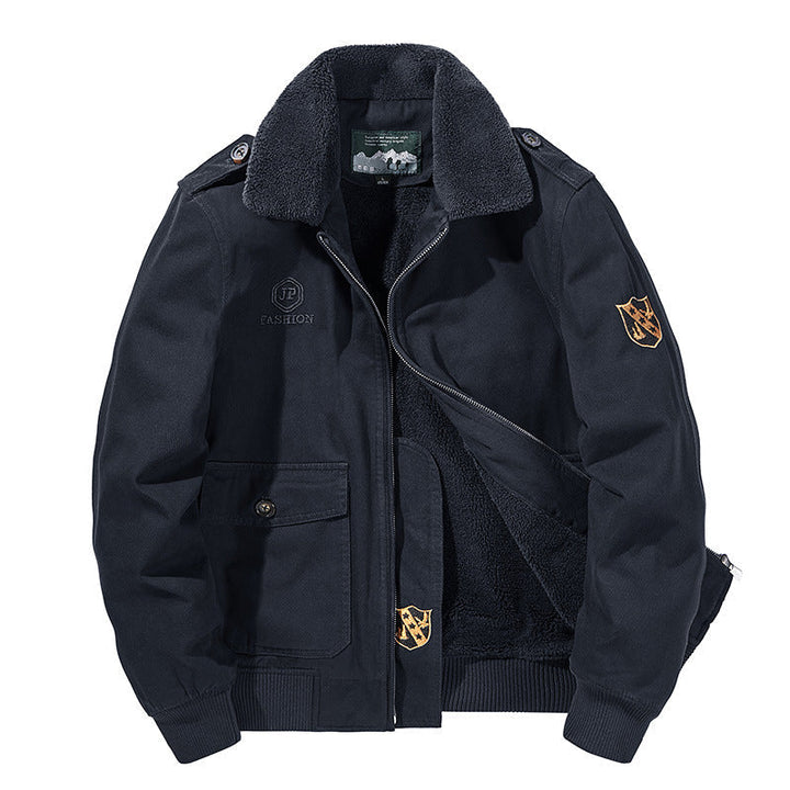 Herren Jacke Langarm mit Knöpfen und Taschen