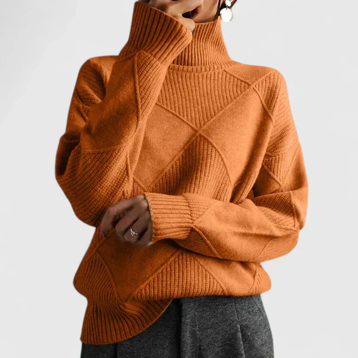Adryanna | Bequemes Sweatshirt für Damen mit Rollkragen und langen Ärmeln