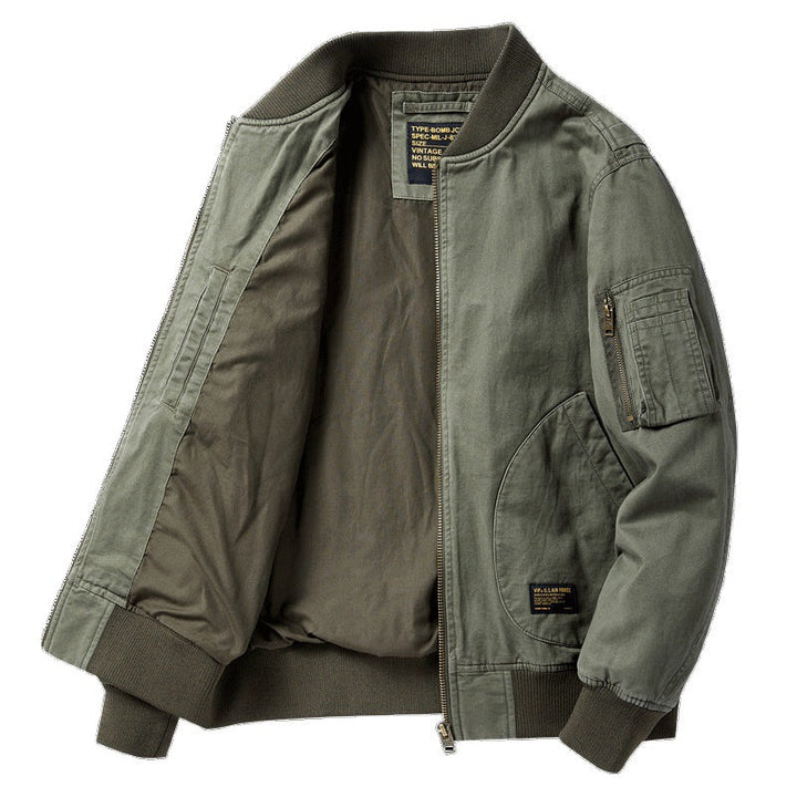 Herren Bomberjacke Langarm mit Taschen