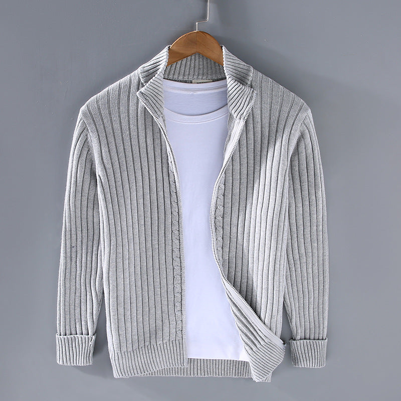 Jay | Stijlvolle Herensweater met Rits Weste für Herren mit Streifen