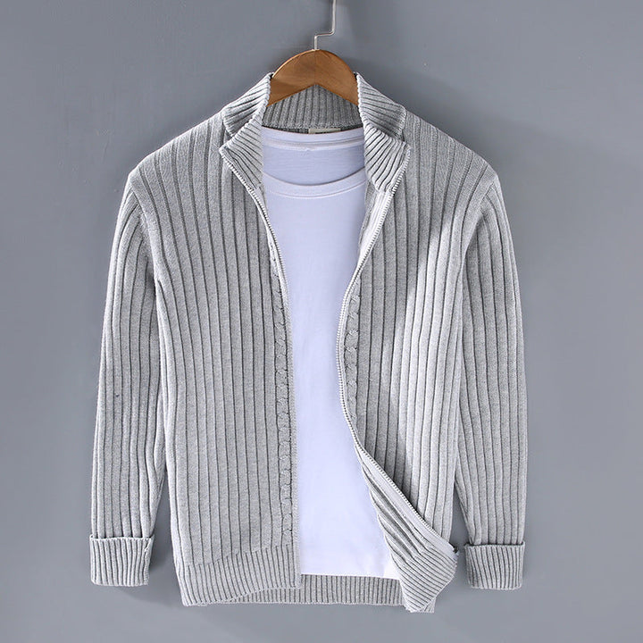 Jay | Stijlvolle Herensweater met Rits Weste für Herren mit Streifen