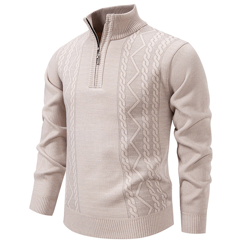 Herren Langarm Zip-Pullover