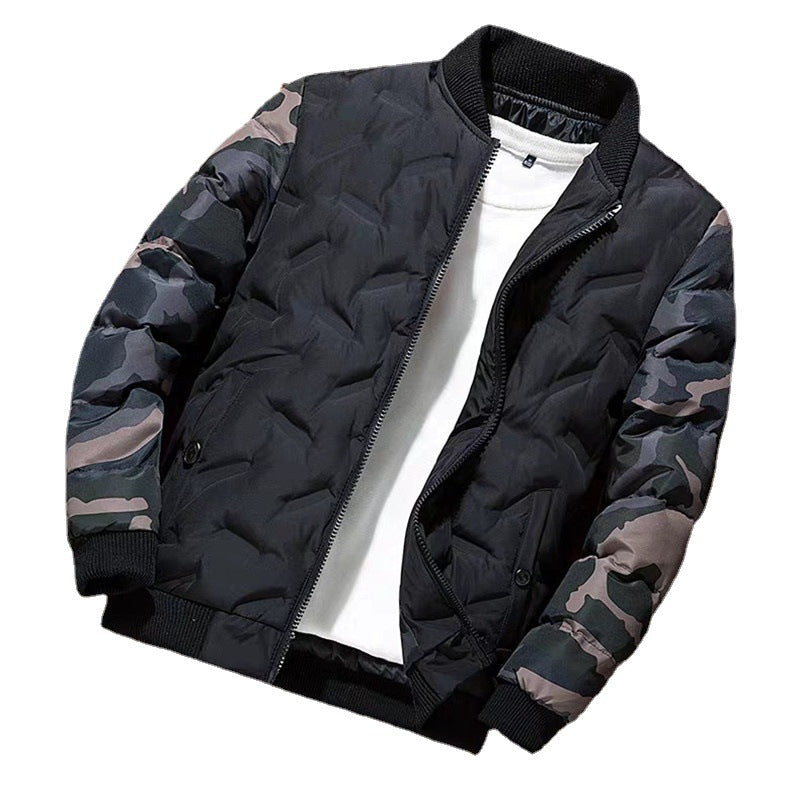 Herren Langarm-Bomberjacke mit Taschen