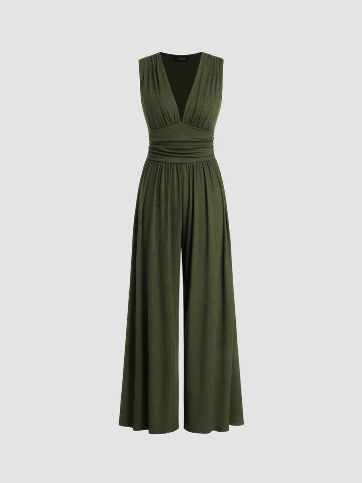 Charity | Schicker ärmelloser Jumpsuit für Damen mit weitem Bein