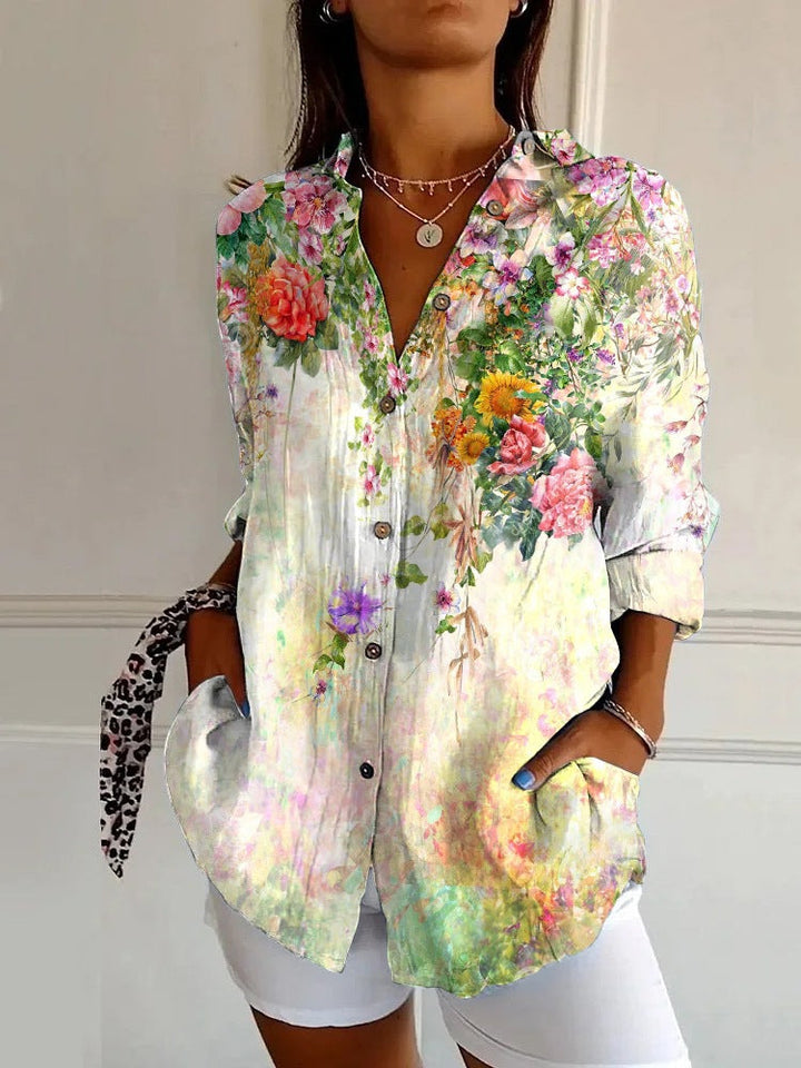 Milah | Elegantes Button-Up Hemd für Damen mit langen Ärmeln