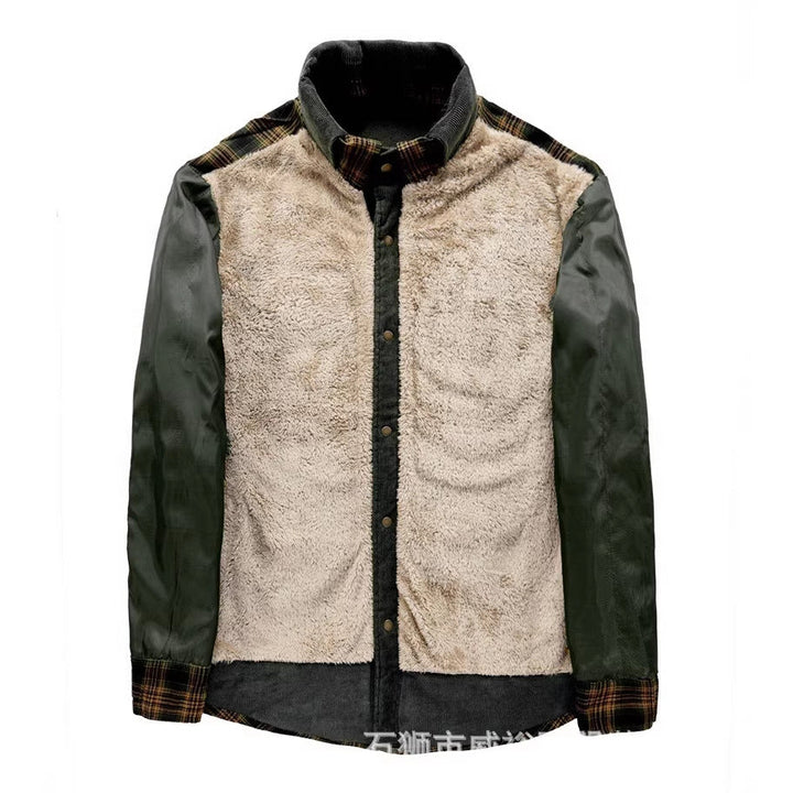 Herren Hemdjacke mit Taschen und Karomuster