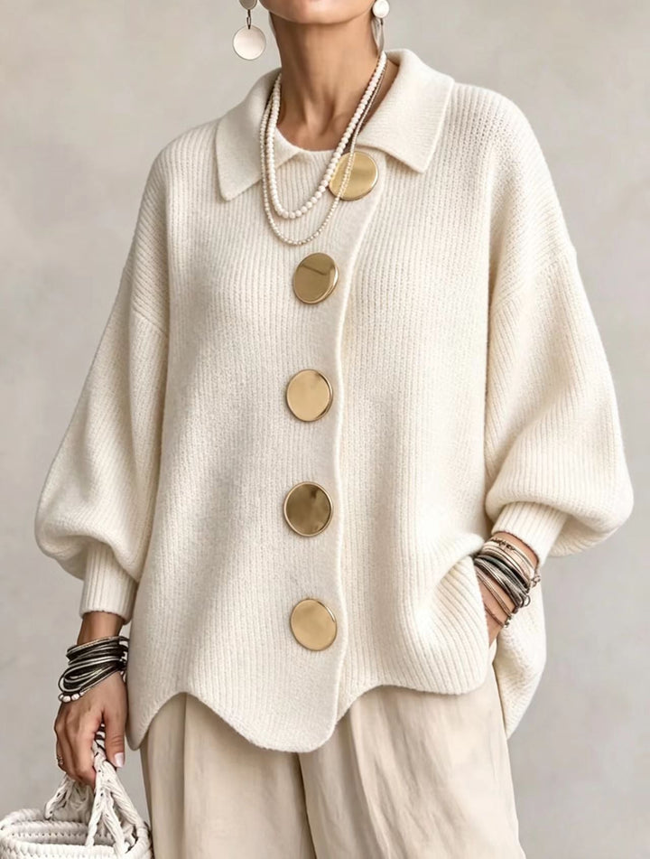 Damen Strickjacke mit Knöpfen, Langarm