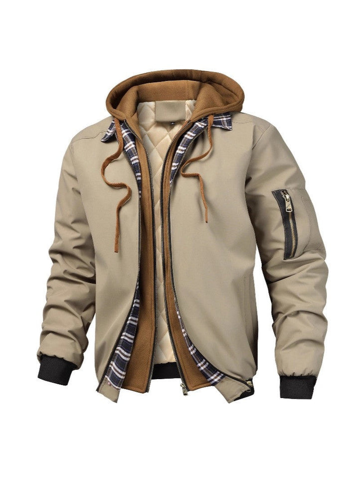 Herren Jacke mit Tunnelzug, Kapuze und Taschen