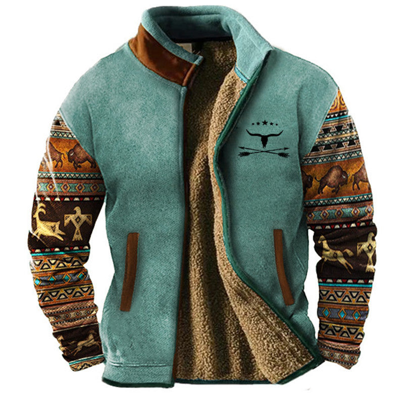 Matteo | Herren Freizeit Jacke mit Rundhalsausschnitt und langen Ärmeln