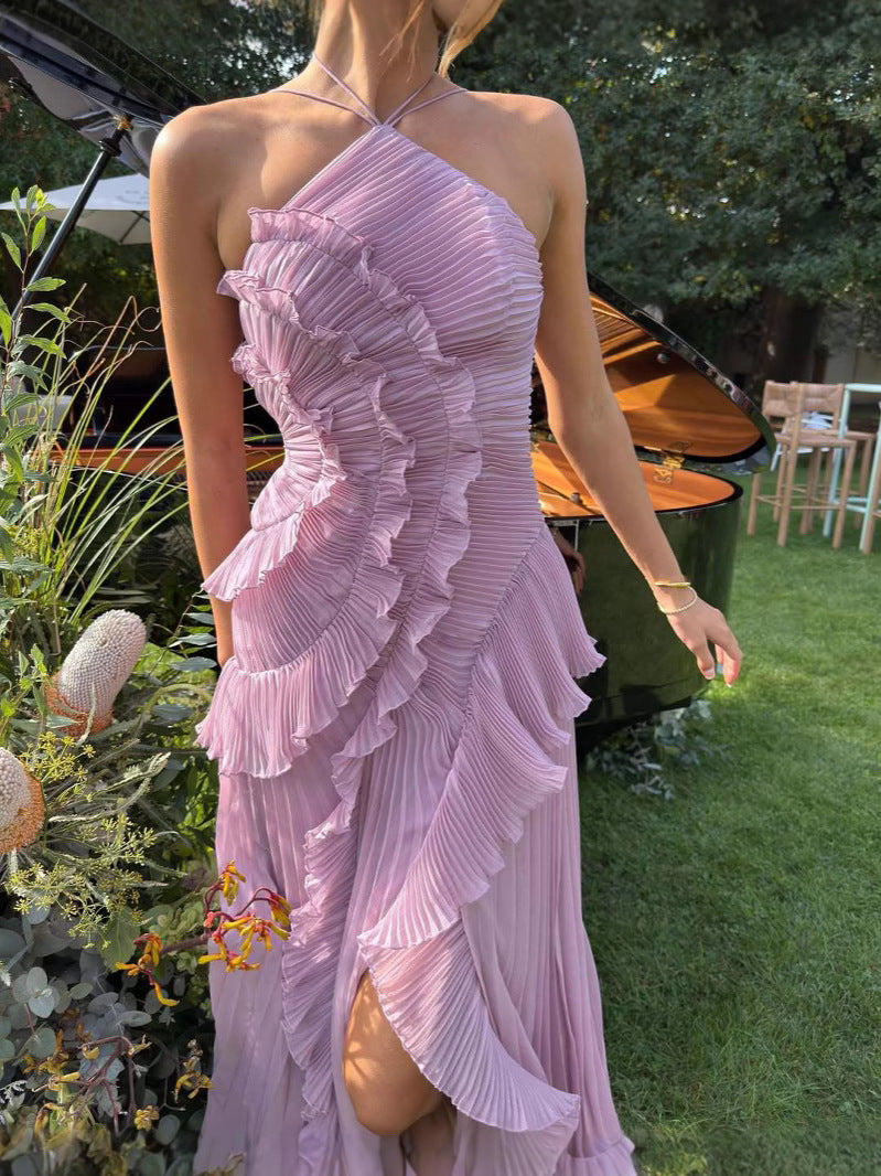 Adeline | Elegantes, luftiges Maxikleid für Damen mit asymmetrischem Ausschnitt