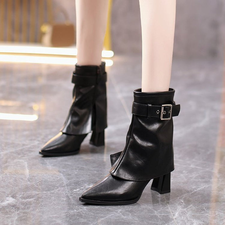 Damen Stiefeletten mit Blockabsatz