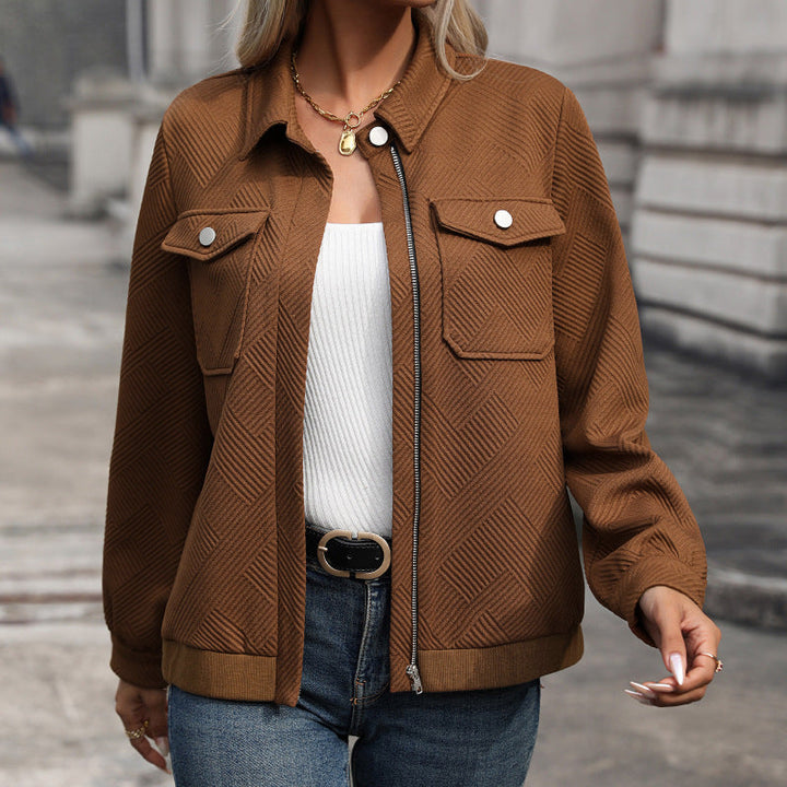 Emma | Damen Jacke mit langen Ärmeln und Brusttaschen