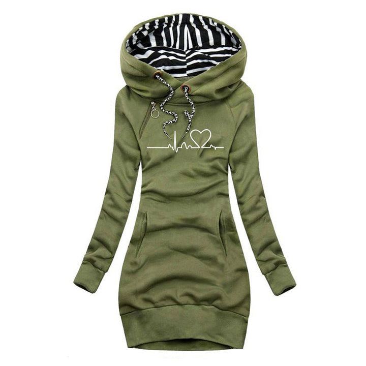 Cristina | Minikleid-Pullover für Damen mit Herzschlag-Print