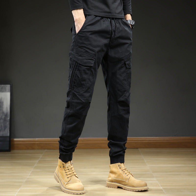 Herren Hosen mit Taschen und Kordelzug, Cargo