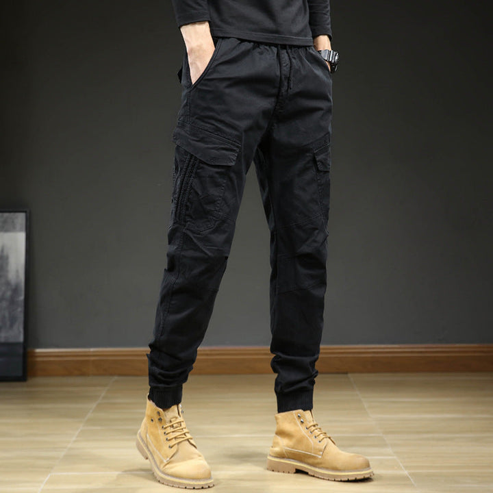 Herren Hosen mit Taschen und Kordelzug, Cargo