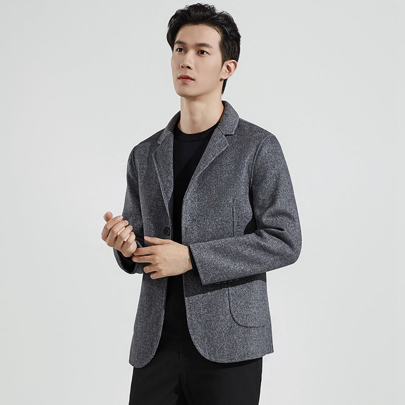 Herren Blazer mit Taschen und Knöpfen