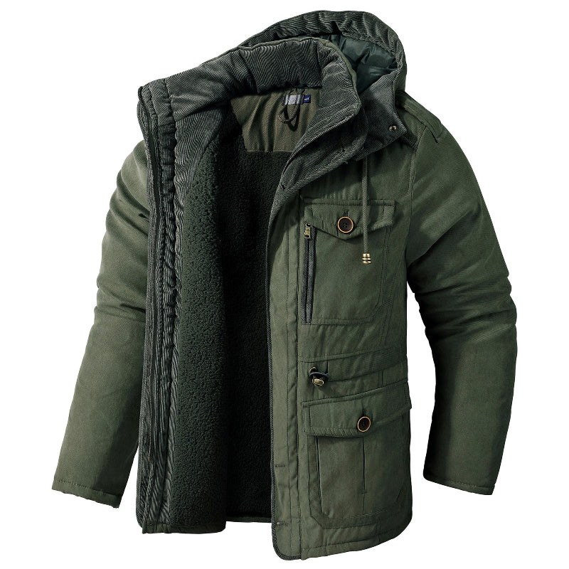 Liam | Herren Parka mit Taschen und Kapuze