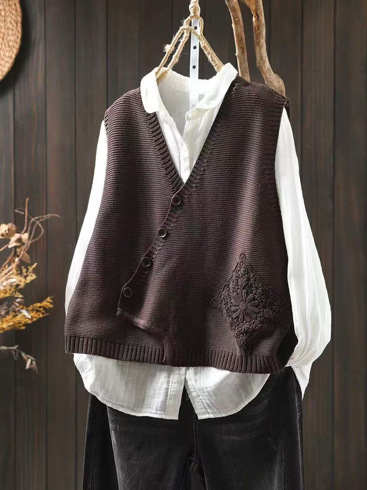 Das Elowyn | Strickweste für Damen mit V-Ausschnitt
