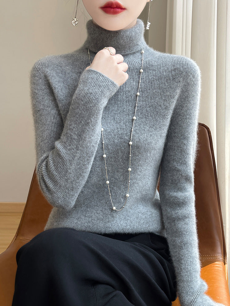 Damen Rollkragenpullover Slim Fit