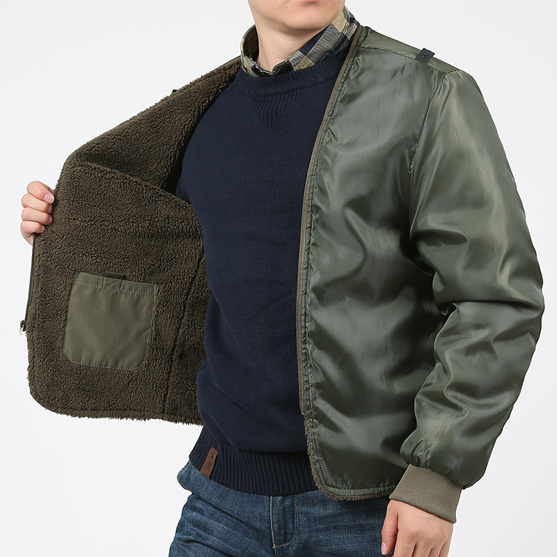 Herren Parka mit Taschen, Knöpfen, Kordelzug und Kapuze