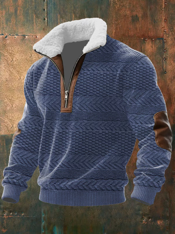 Mikael | Qualitäts-Zip-Up für Herren mit Lammfellkragen