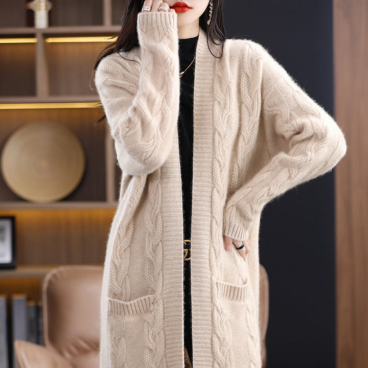 Damen Oversize Langcardigan mit Streifen