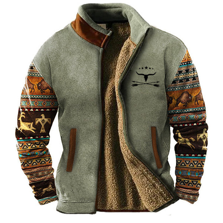 Matteo | Herren Freizeit Jacke mit Rundhalsausschnitt und langen Ärmeln