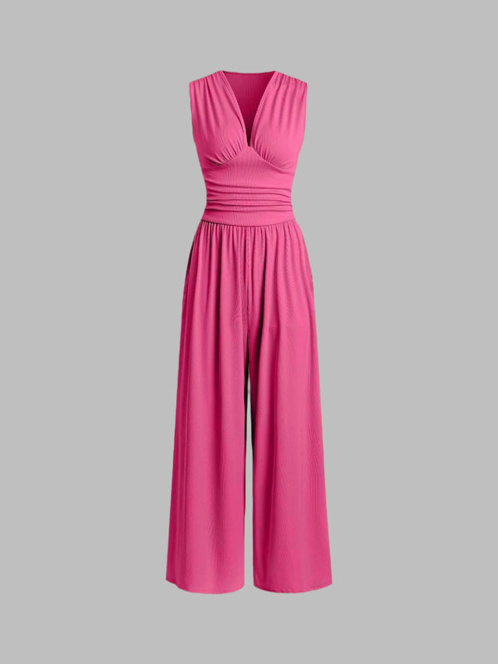 Charity | Schicker ärmelloser Jumpsuit für Damen mit weitem Bein