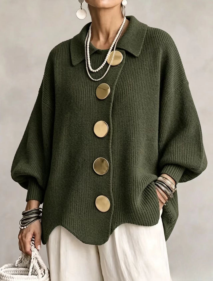 Damen Strickjacke mit Knöpfen, Langarm