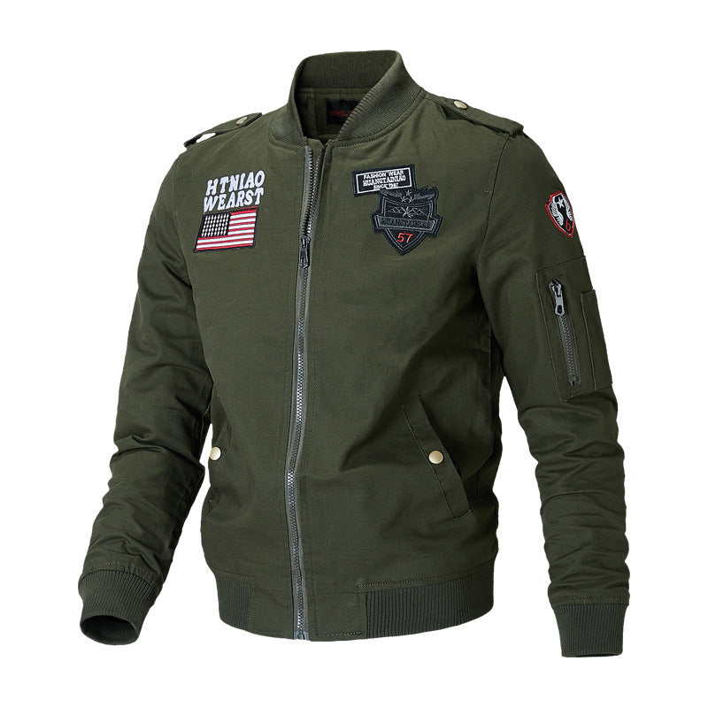 Herren Bomberjacke Langarm mit Taschen