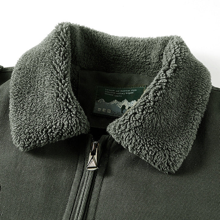 Herren Jacke Langarm mit Knöpfen und Taschen