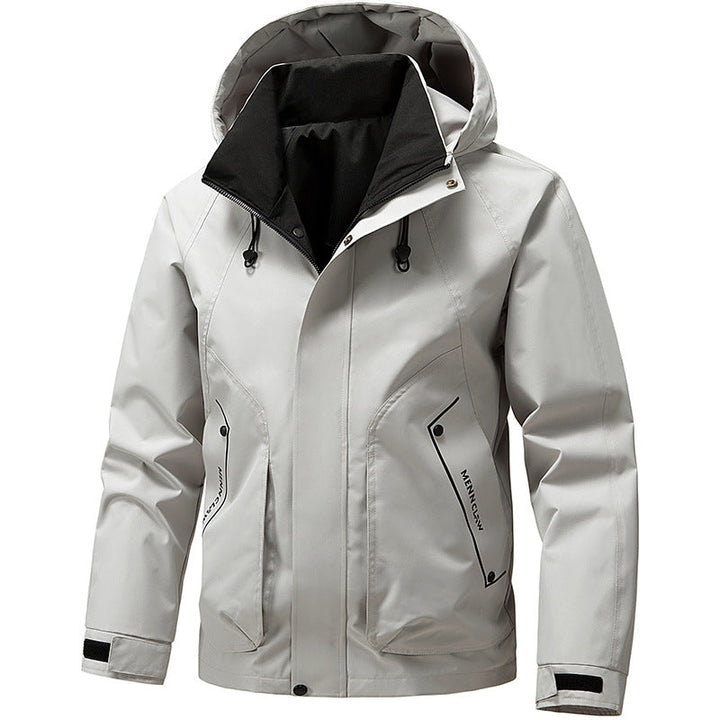 Herren Jacke mit Kapuze, langen Ärmeln und Taschen