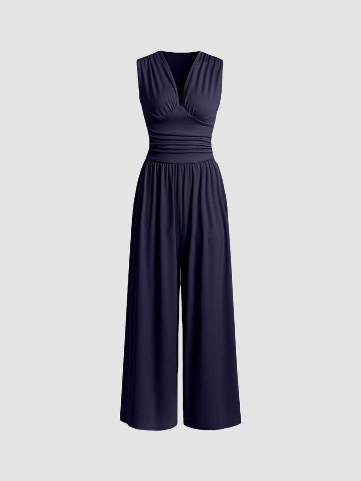 Charity | Schicker ärmelloser Jumpsuit für Damen mit weitem Bein