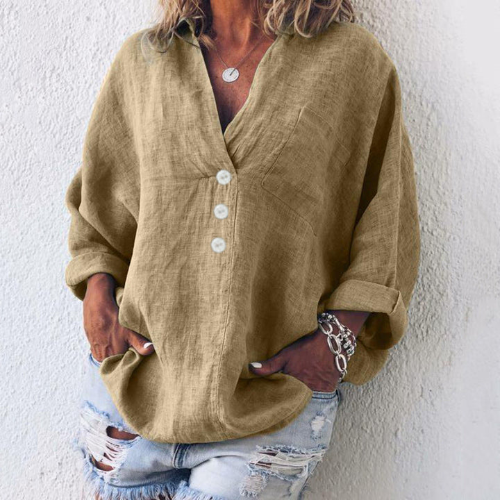 Lucia | Stilvoller Pullover für Damen mit V-Ausschnitt und langen Ärmeln