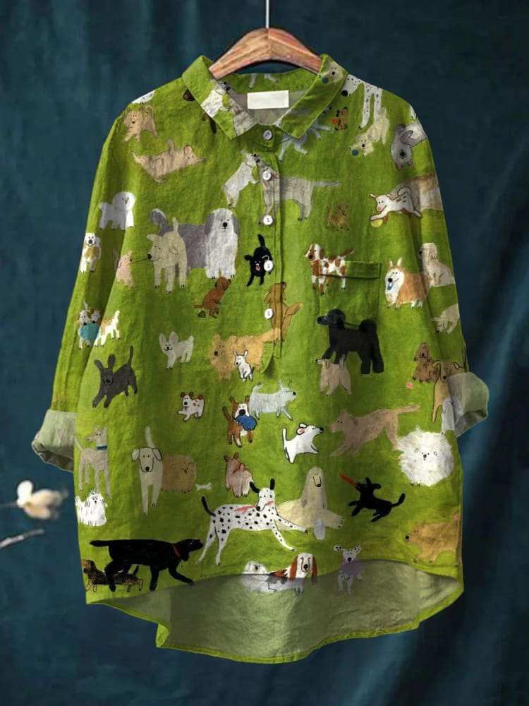 Bluey | Hundekunst-Shirt mit langen Ärmeln