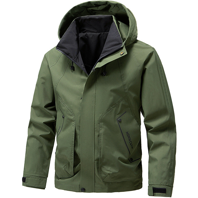 Herren Jacke mit Kapuze, langen Ärmeln und Taschen