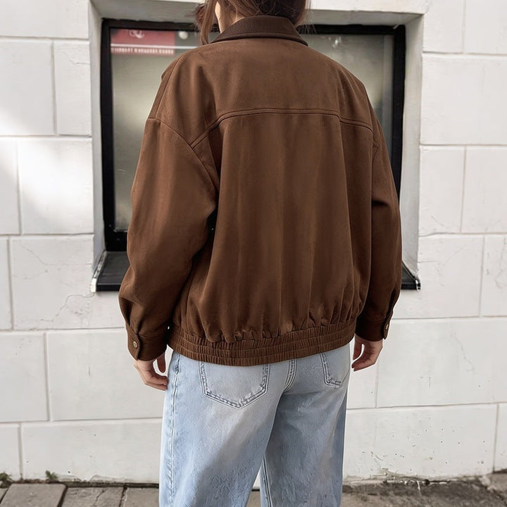 Damen Kurzjacke mit Reißverschluss und Klappentaschen