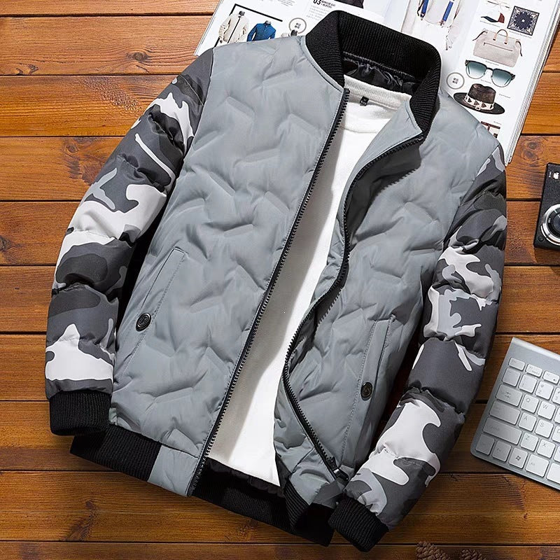 Herren Bomberjacke mit langen Ärmeln und Taschen