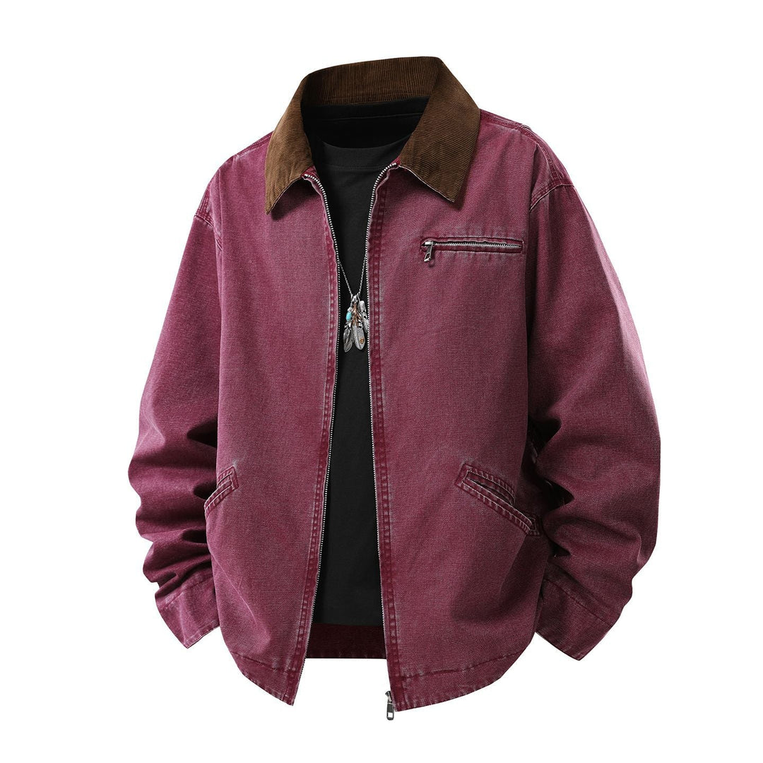 Herren Jacke Langarm mit Taschen und Kragen