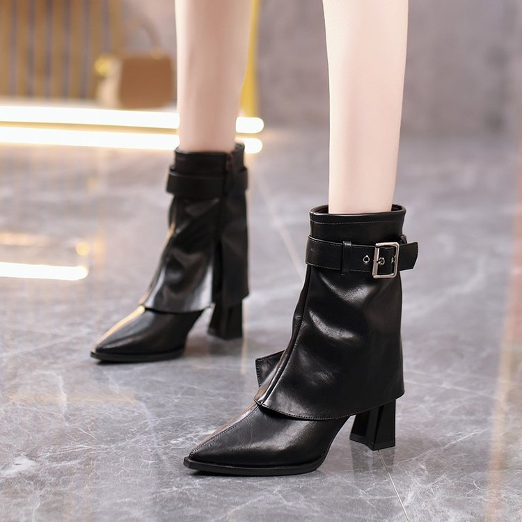 Damen Stiefeletten mit Blockabsatz