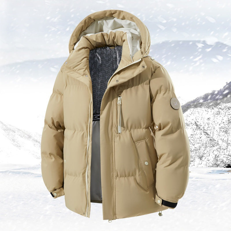 Herren Daunenjacke mit Taschen und Kapuze