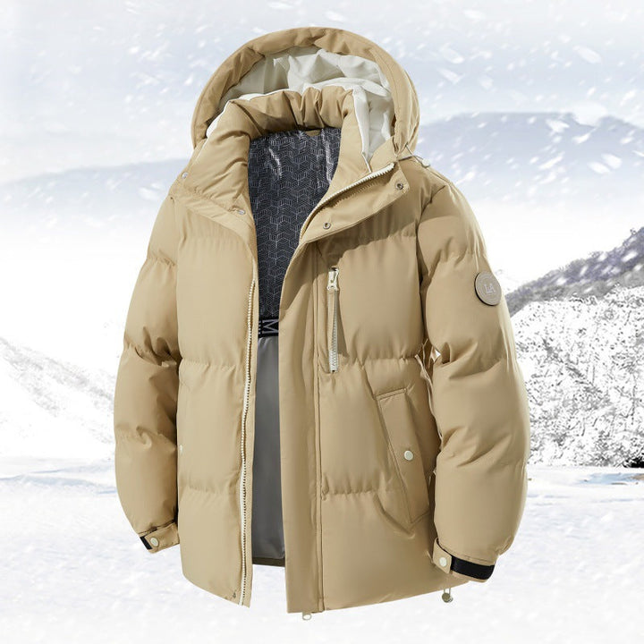 Herren Daunenjacke mit Taschen und Kapuze