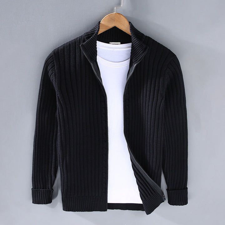 Jay | Stijlvolle Herensweater met Rits Weste für Herren mit Streifen